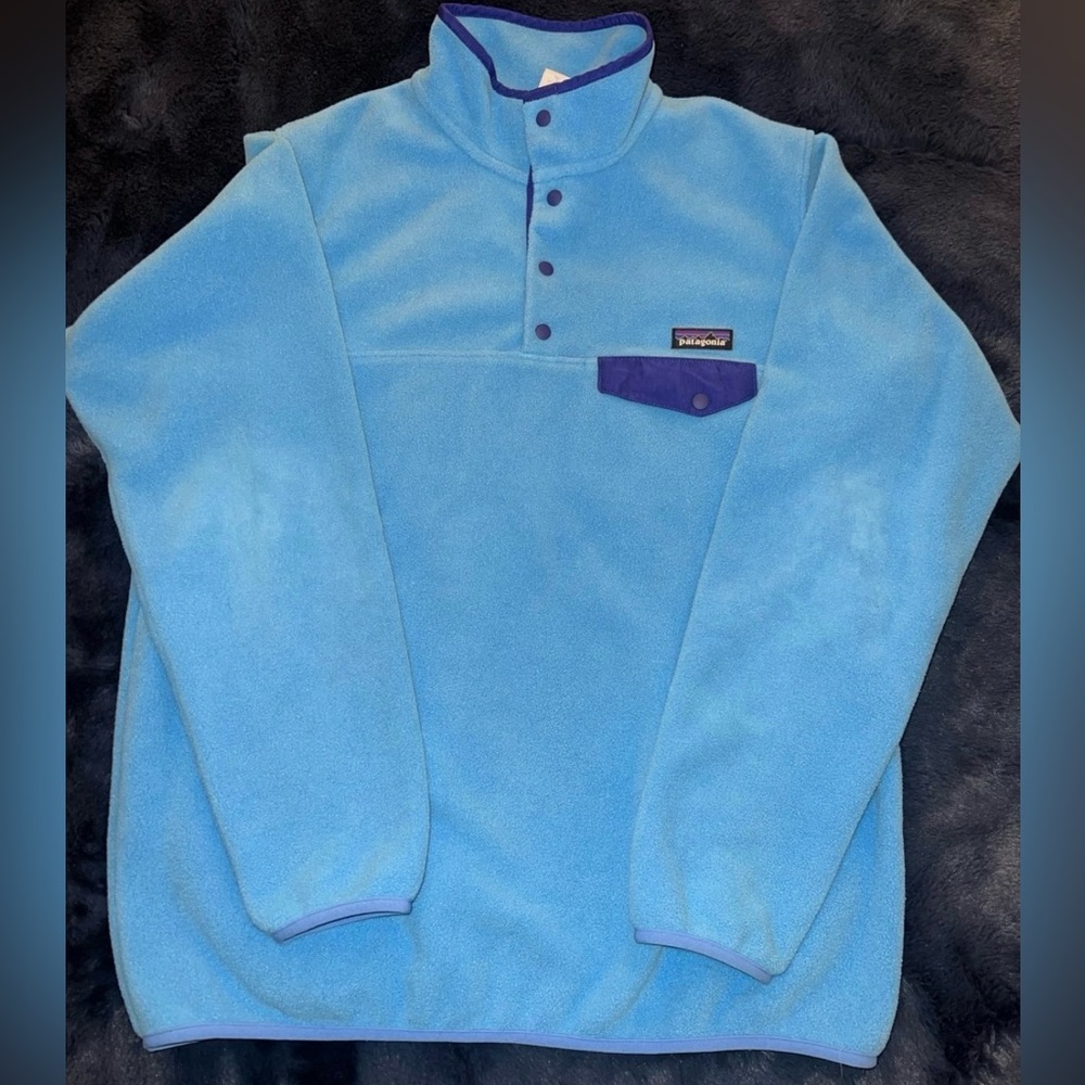 Patagonia Blue Fleece Sweatshirt EUC